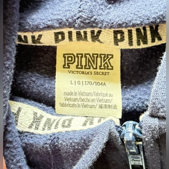 PINK Victoria’s Secret Full Zip Hoodie Size Large - Picture 2 of 2